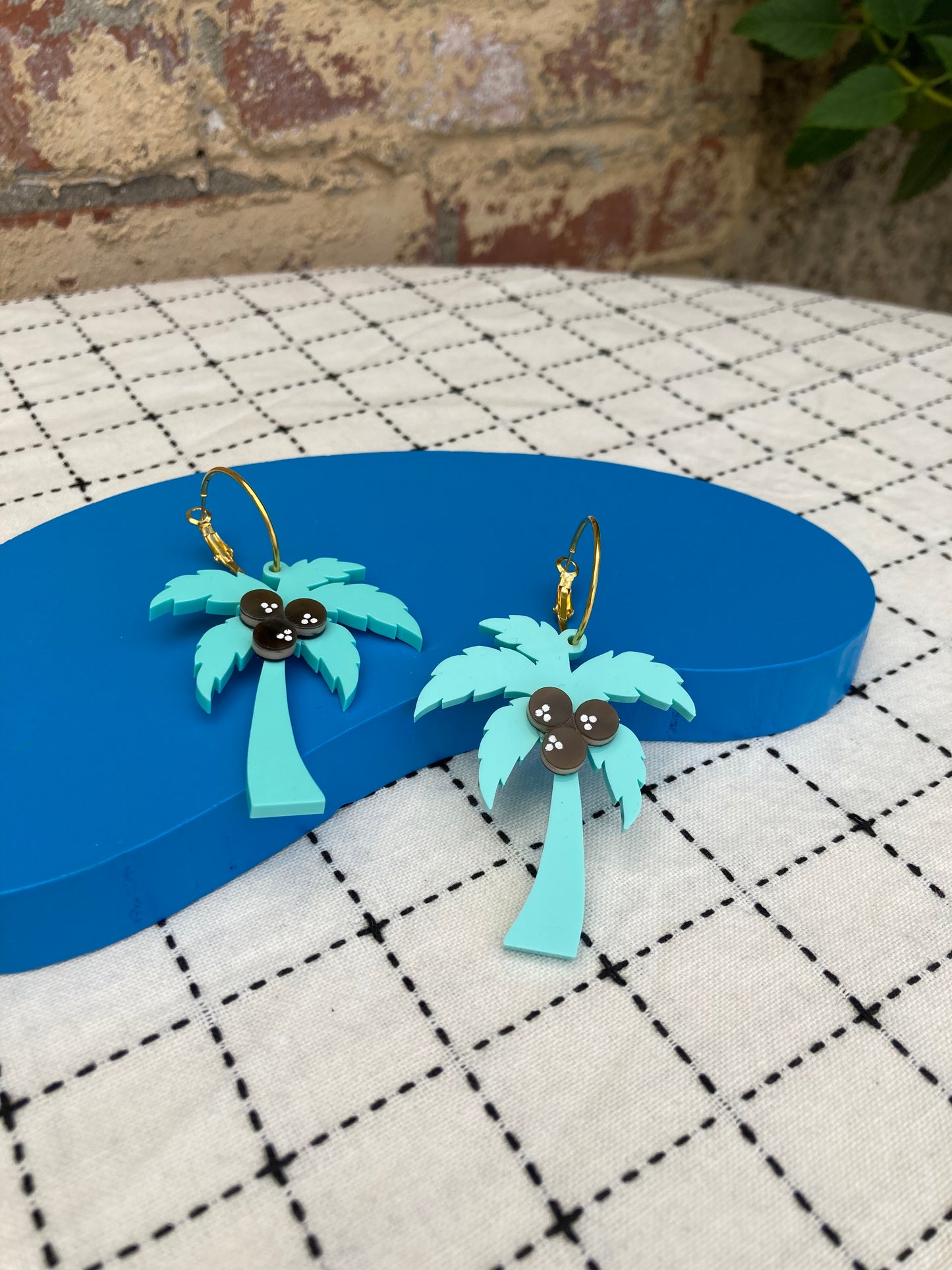 Palm Tree Acrylic Earrings