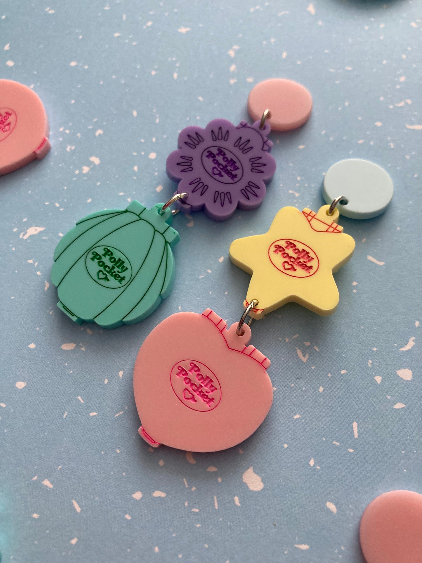 Polly Pocket Locket Acrylic Earrings