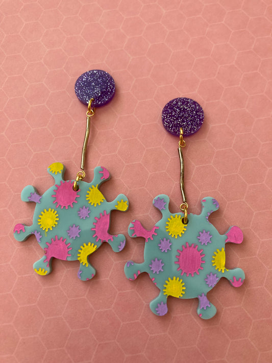 Big Germ Acrylic Earrings