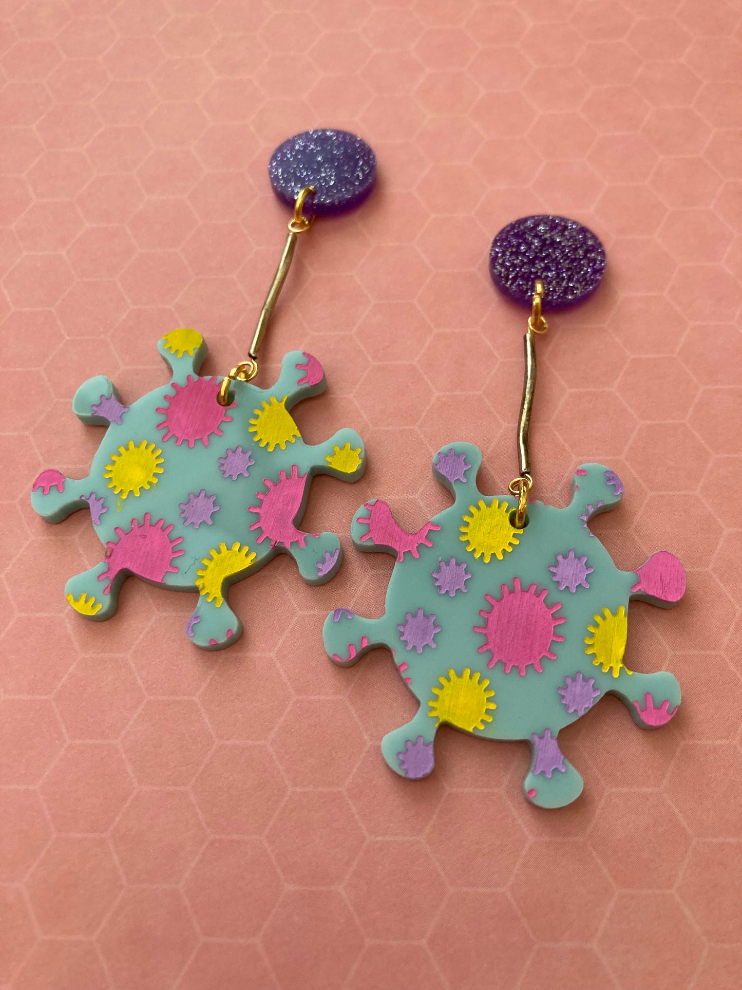Big Germ Acrylic Earrings