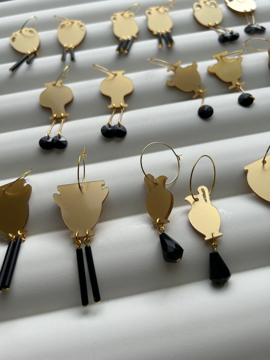 Greek Urn Acrylic Earrings