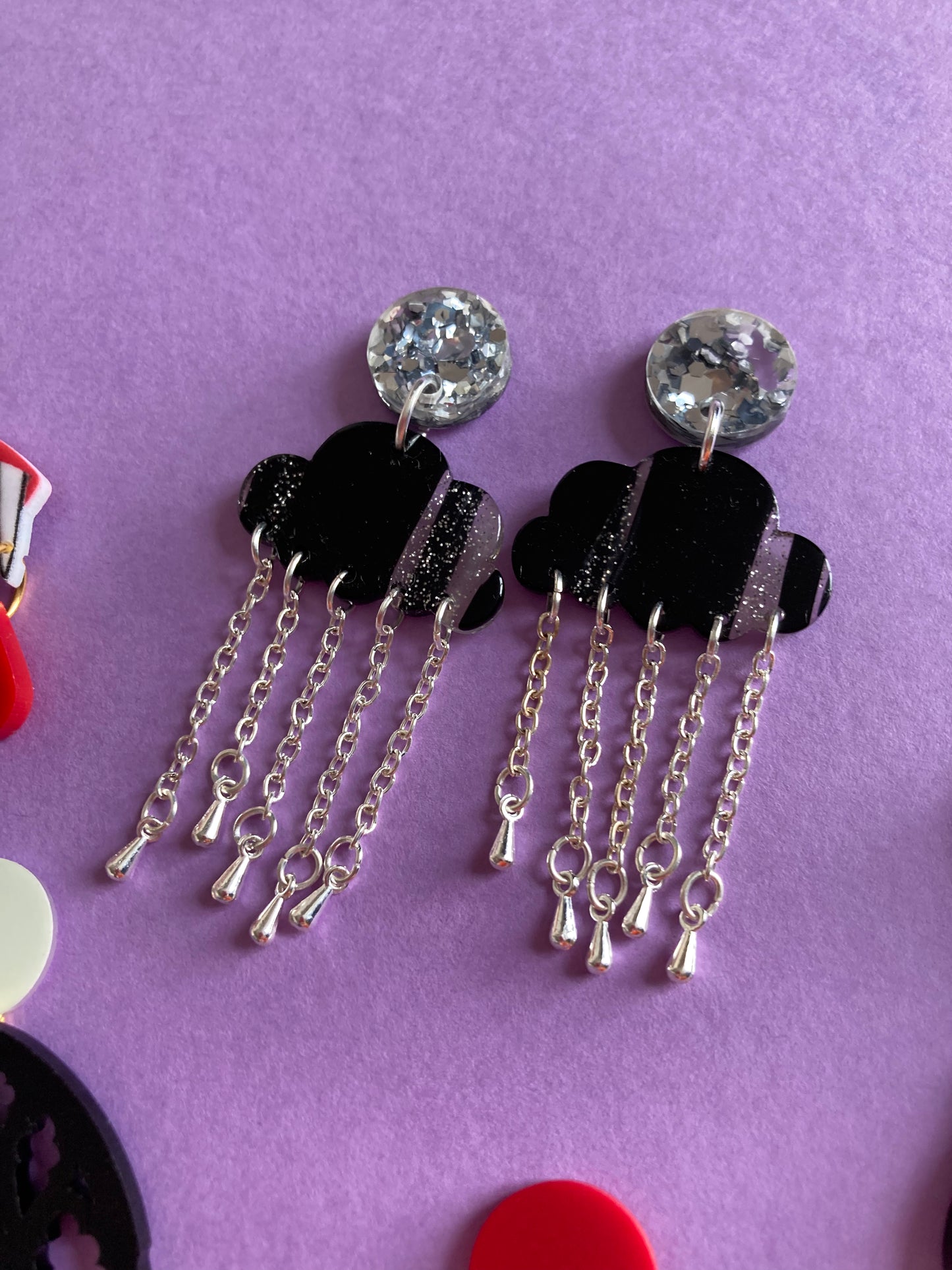 Storm Cloud Acetate Earrings