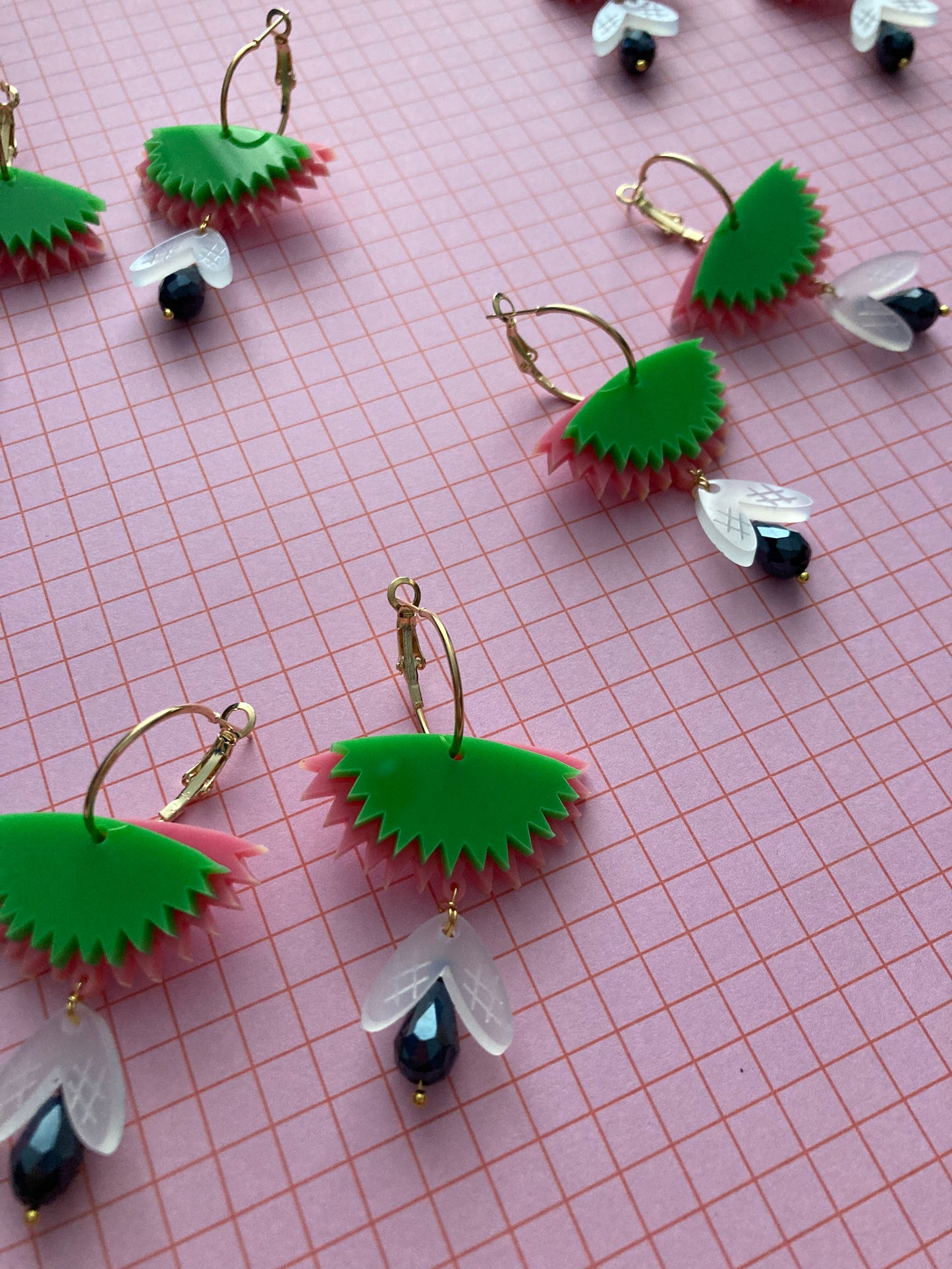 Venus Flytrap Acrylic Earrings