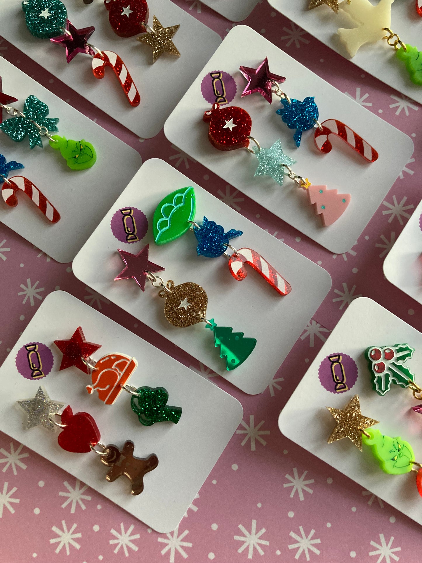 Christmas Pick'n'Mix Acrylic Earrings