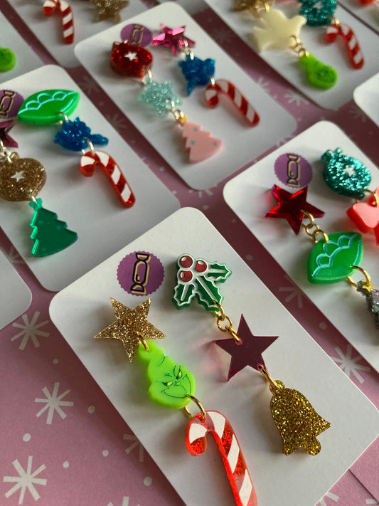 Christmas Pick'n'Mix Acrylic Earrings