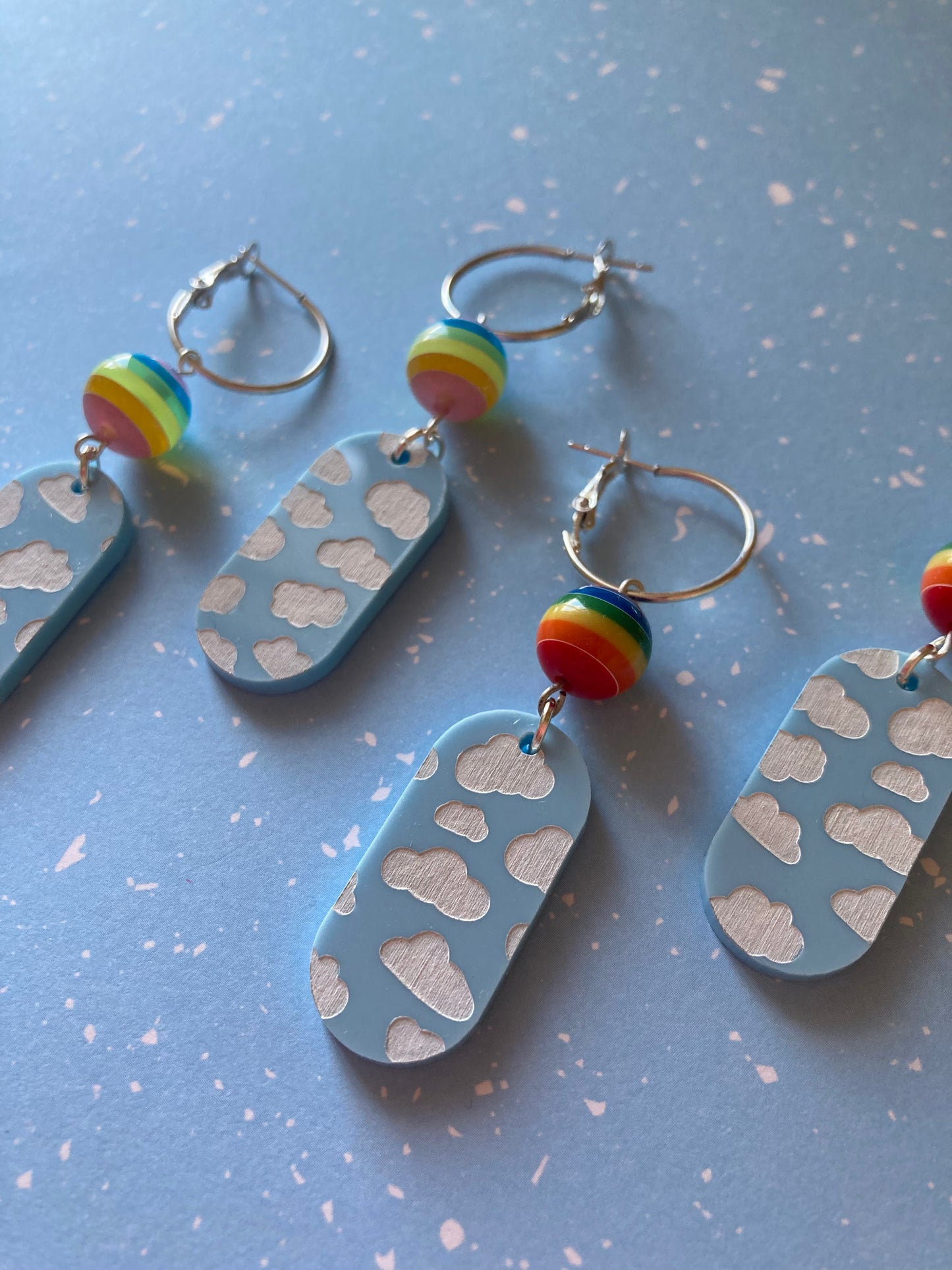 Blue Skies Acrylic Earrings