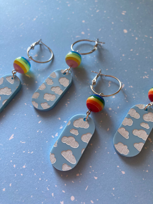 Blue Skies Acrylic Earrings