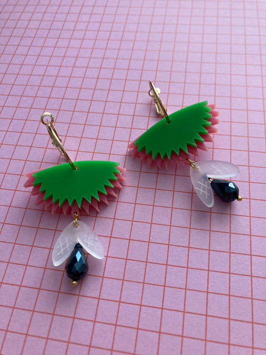 Venus Flytrap Acrylic Earrings