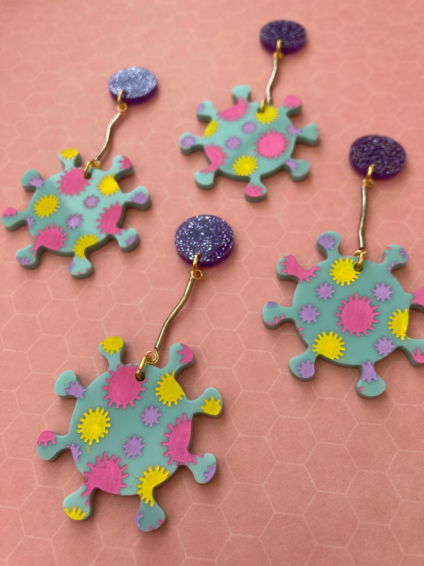 Big Germ Acrylic Earrings