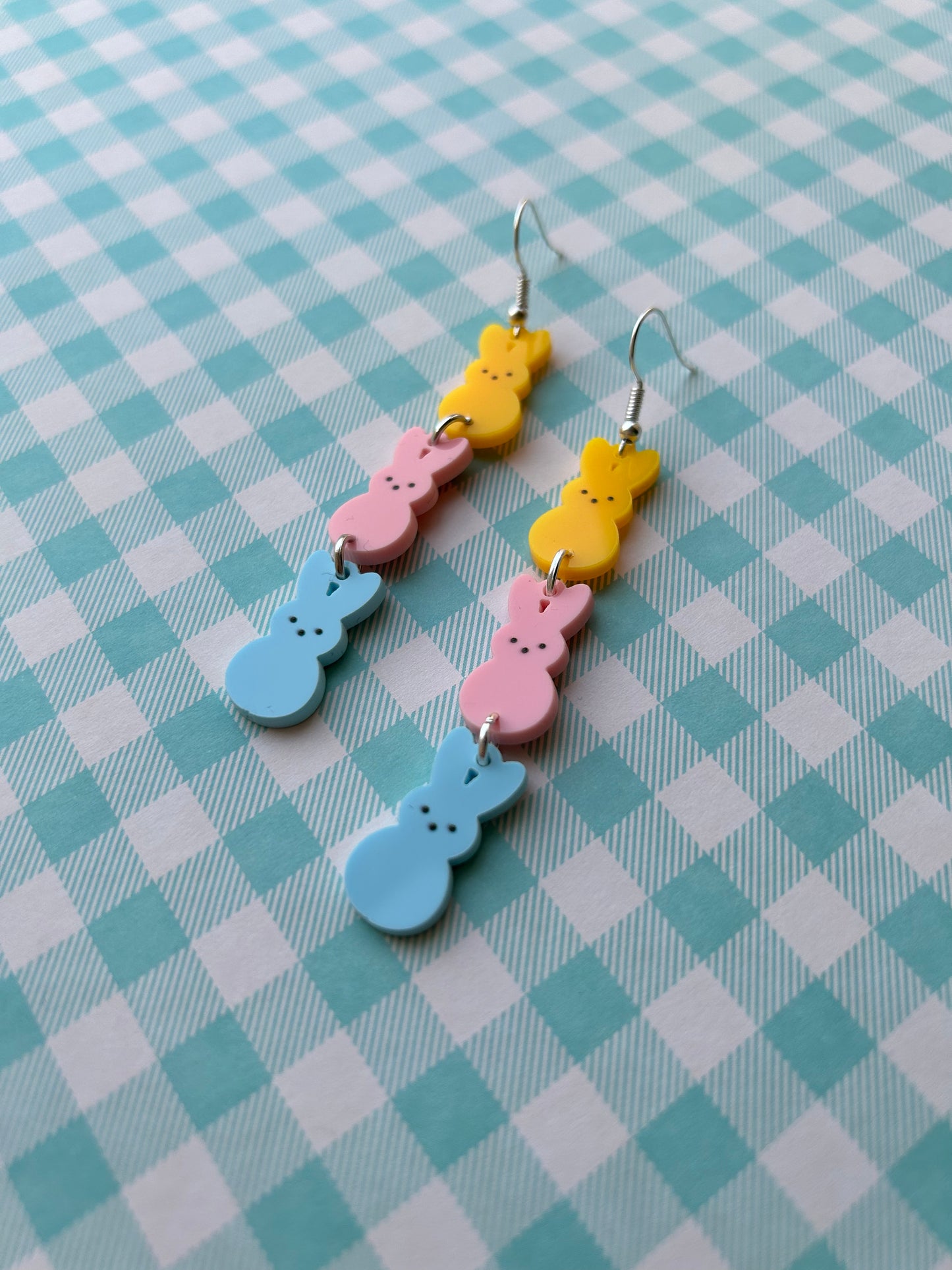 Triple Bunny Acrylic Earrings