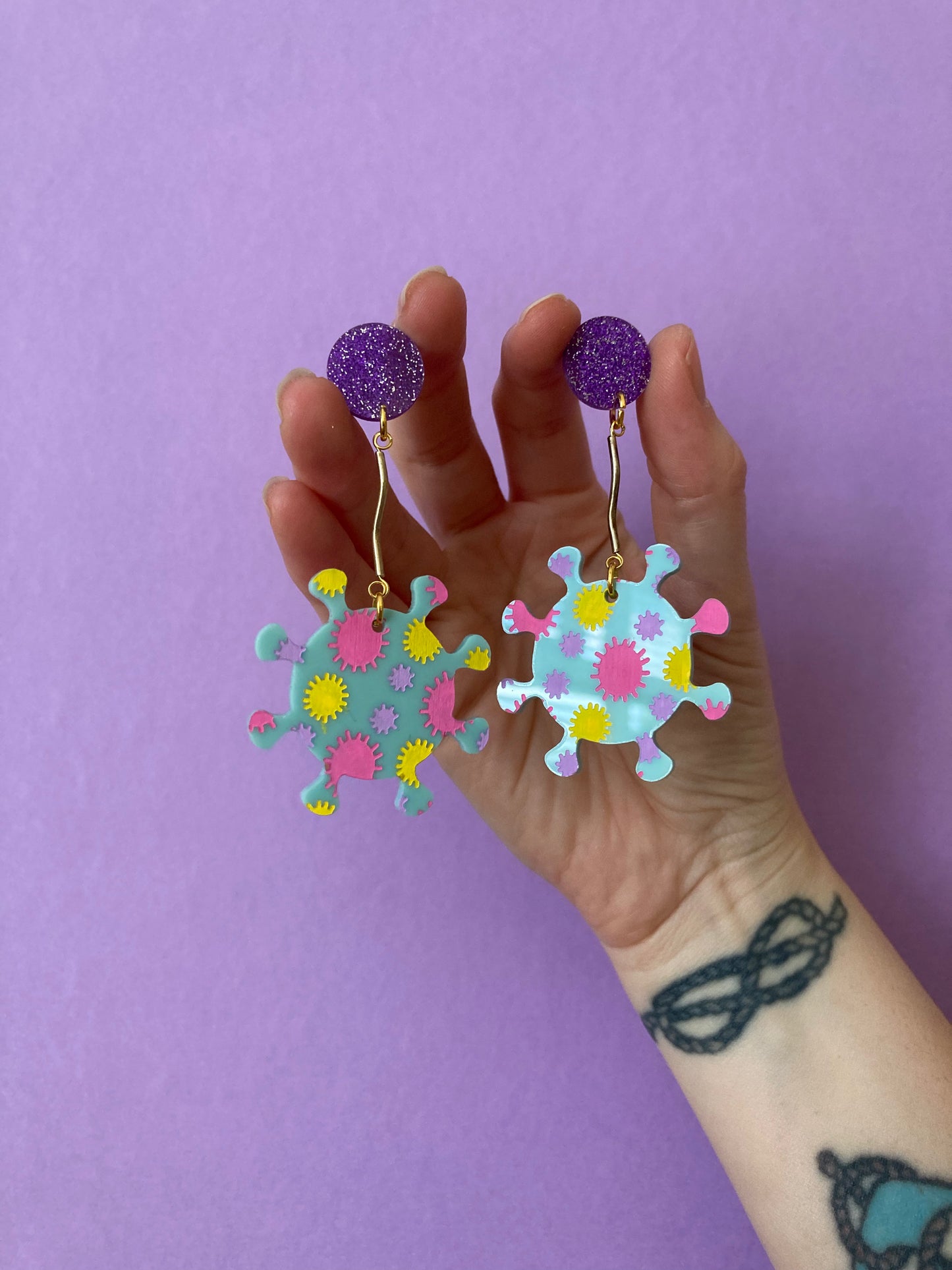 Big Germ Acrylic Earrings