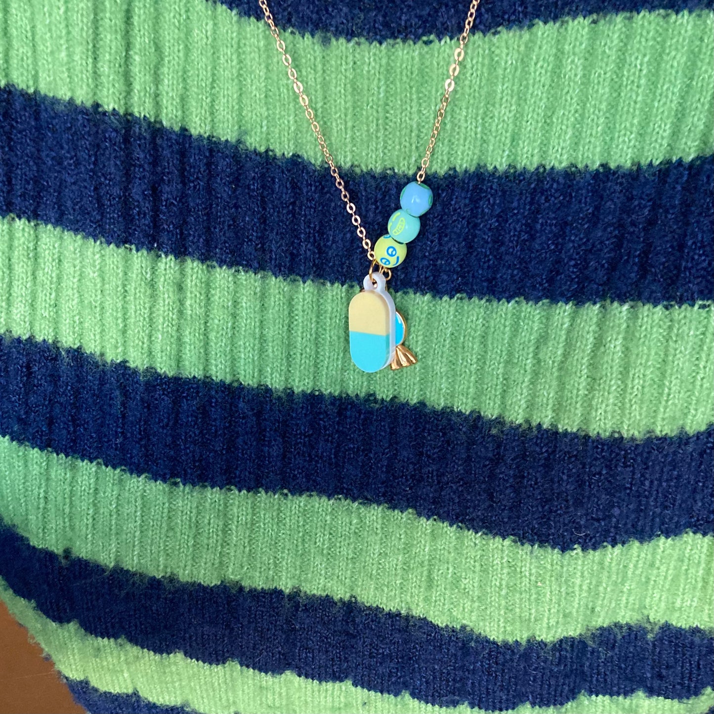 Smiley Pill Acrylic Necklaces