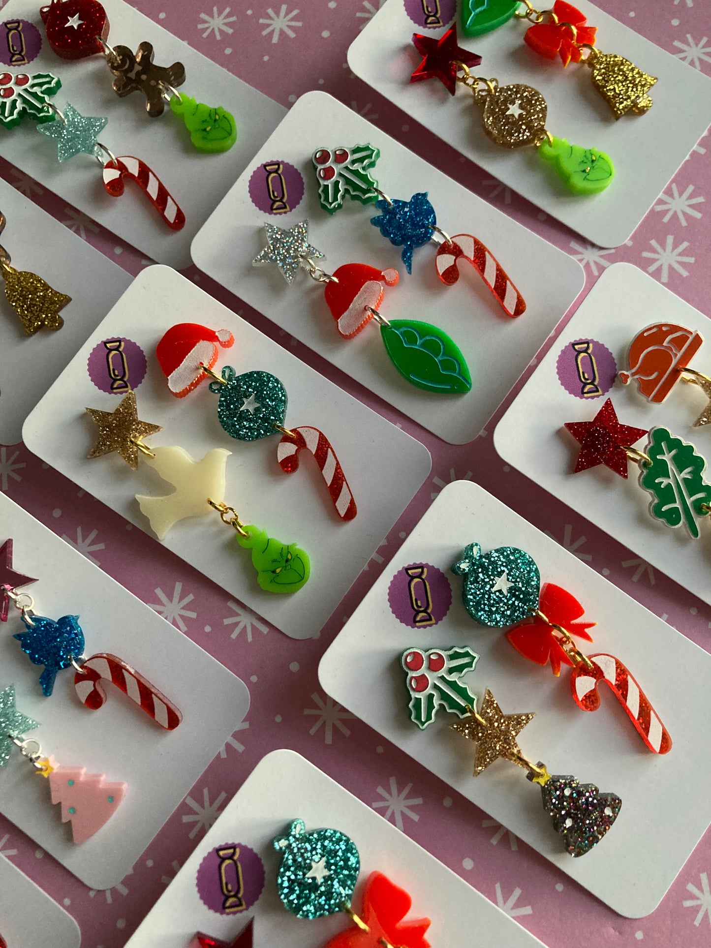 Christmas Pick'n'Mix Acrylic Earrings