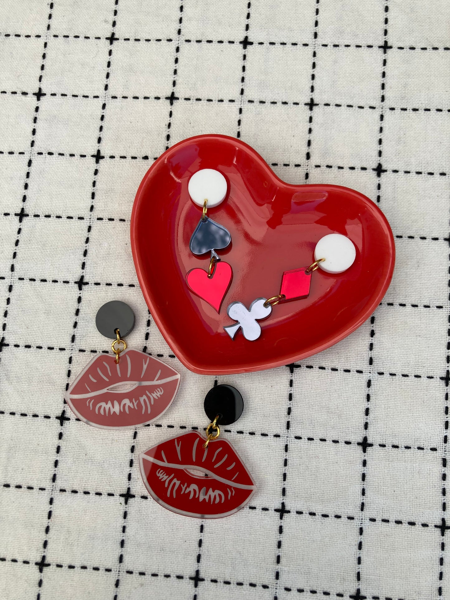 Hot Lip Acrylic Earrings
