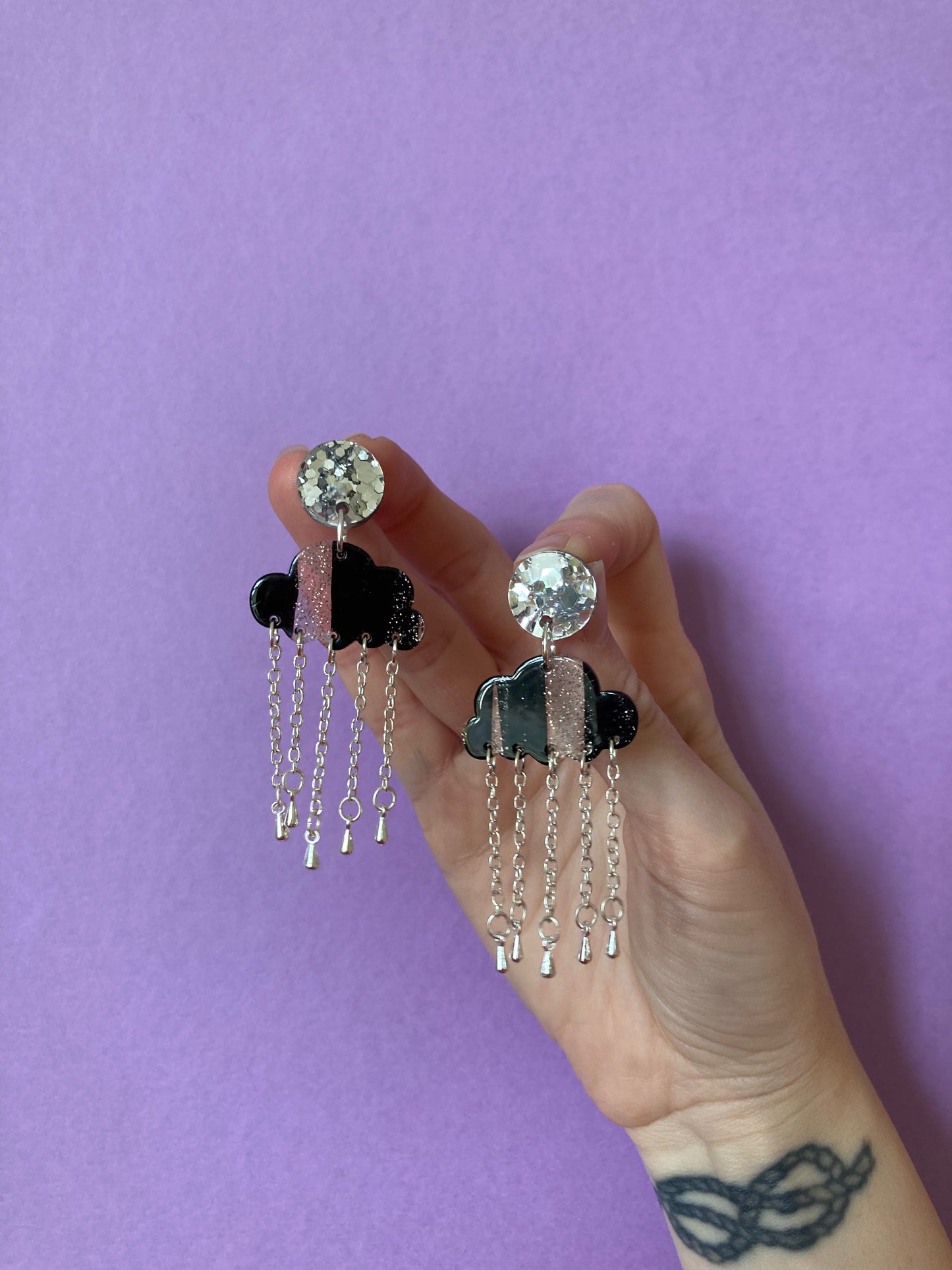 Storm Cloud Acetate Earrings