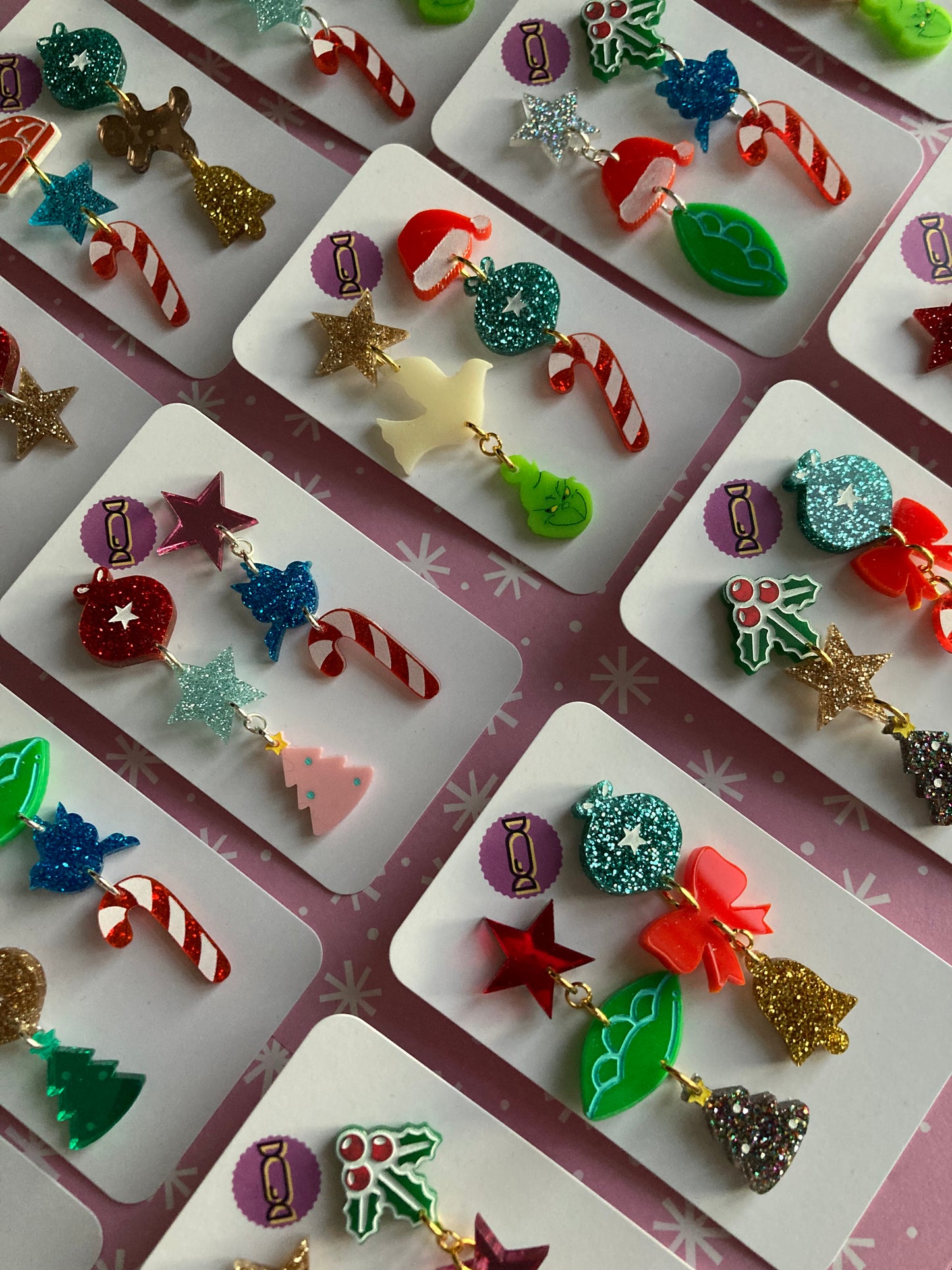 Christmas Pick'n'Mix Acrylic Earrings