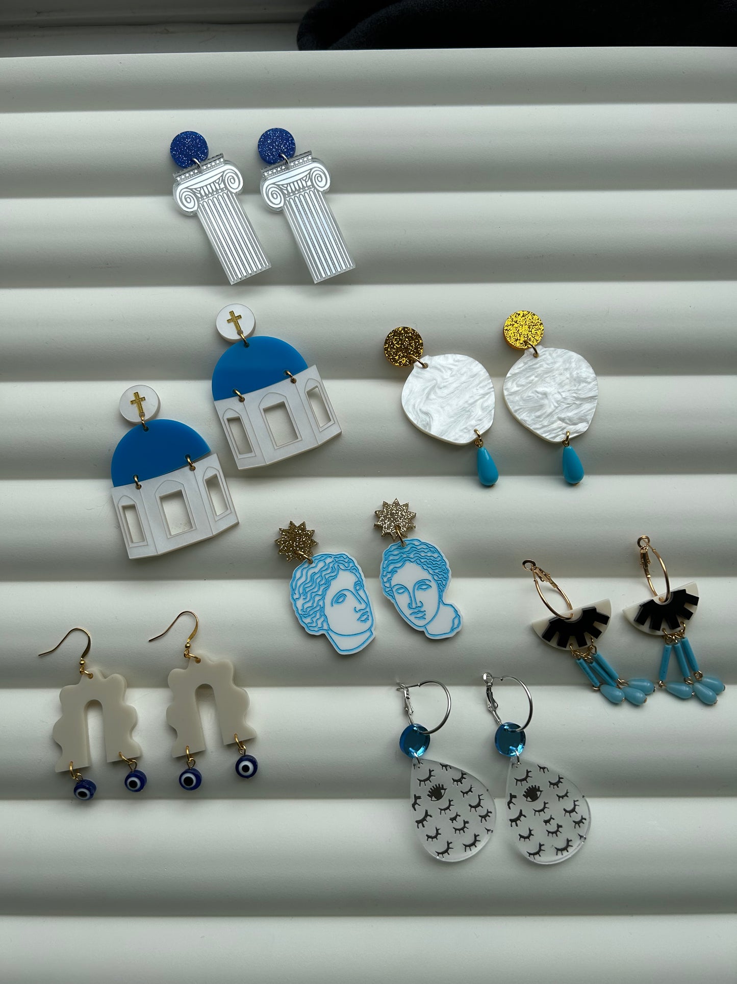 Eyelash Mirror Acrylic Drop Earrings