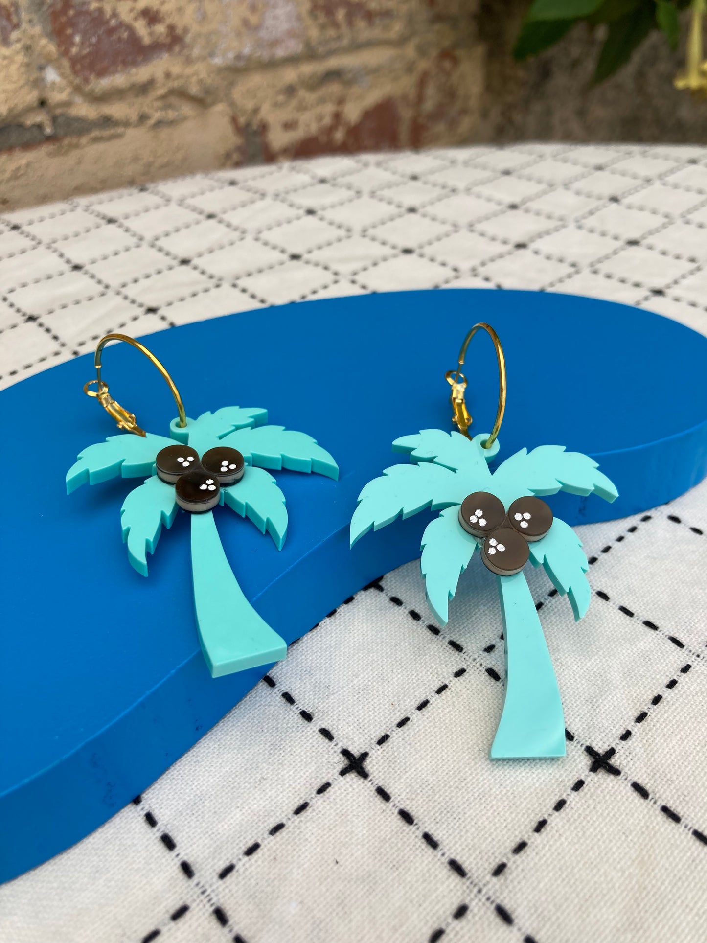 Palm Tree Acrylic Earrings