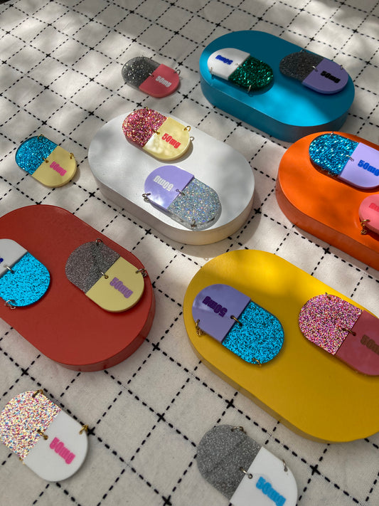 Big Pill Acrylic Necklaces