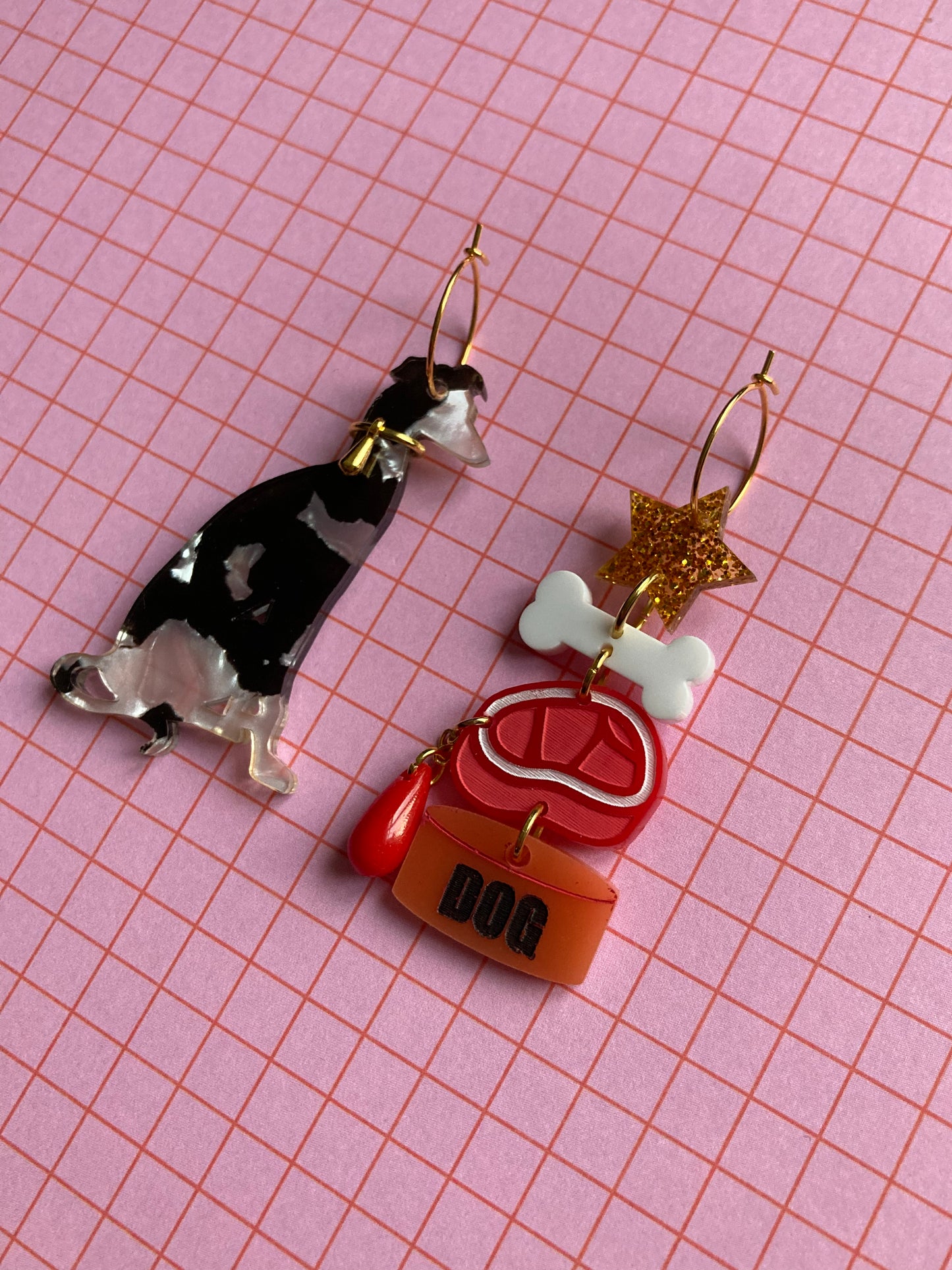 Goodest Dog Acrylic Hoop Earrings