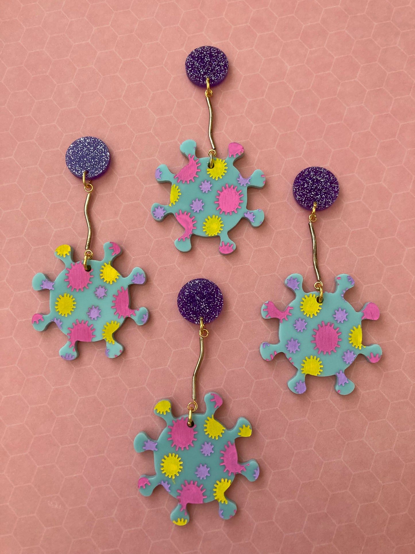 Big Germ Acrylic Earrings