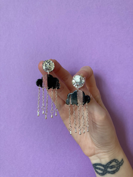 Storm Cloud Acetate Earrings