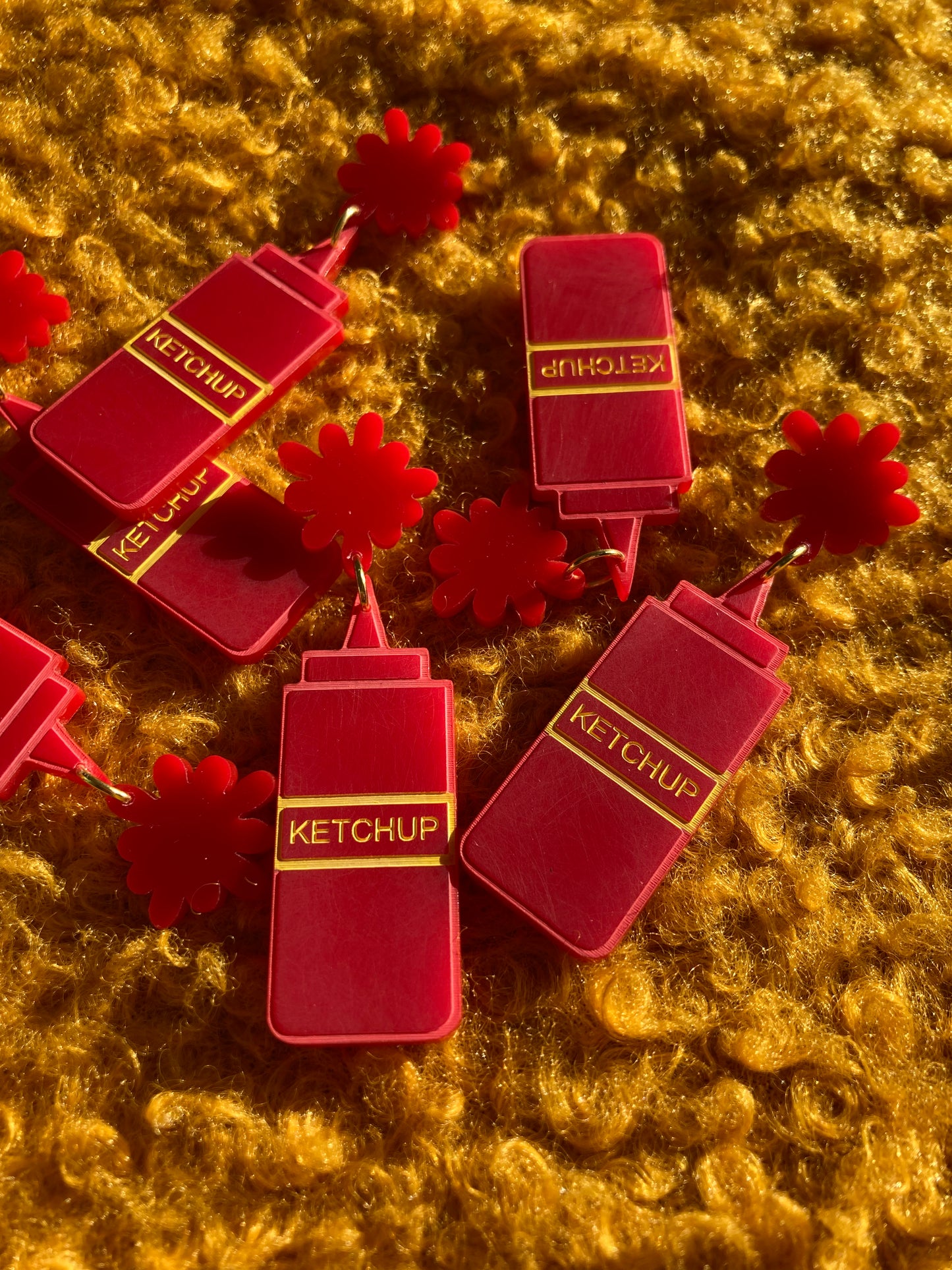 Ketchup Acrylic Earrings