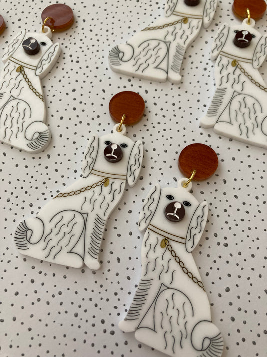 Staffordshire Dog Acrylic Earrings