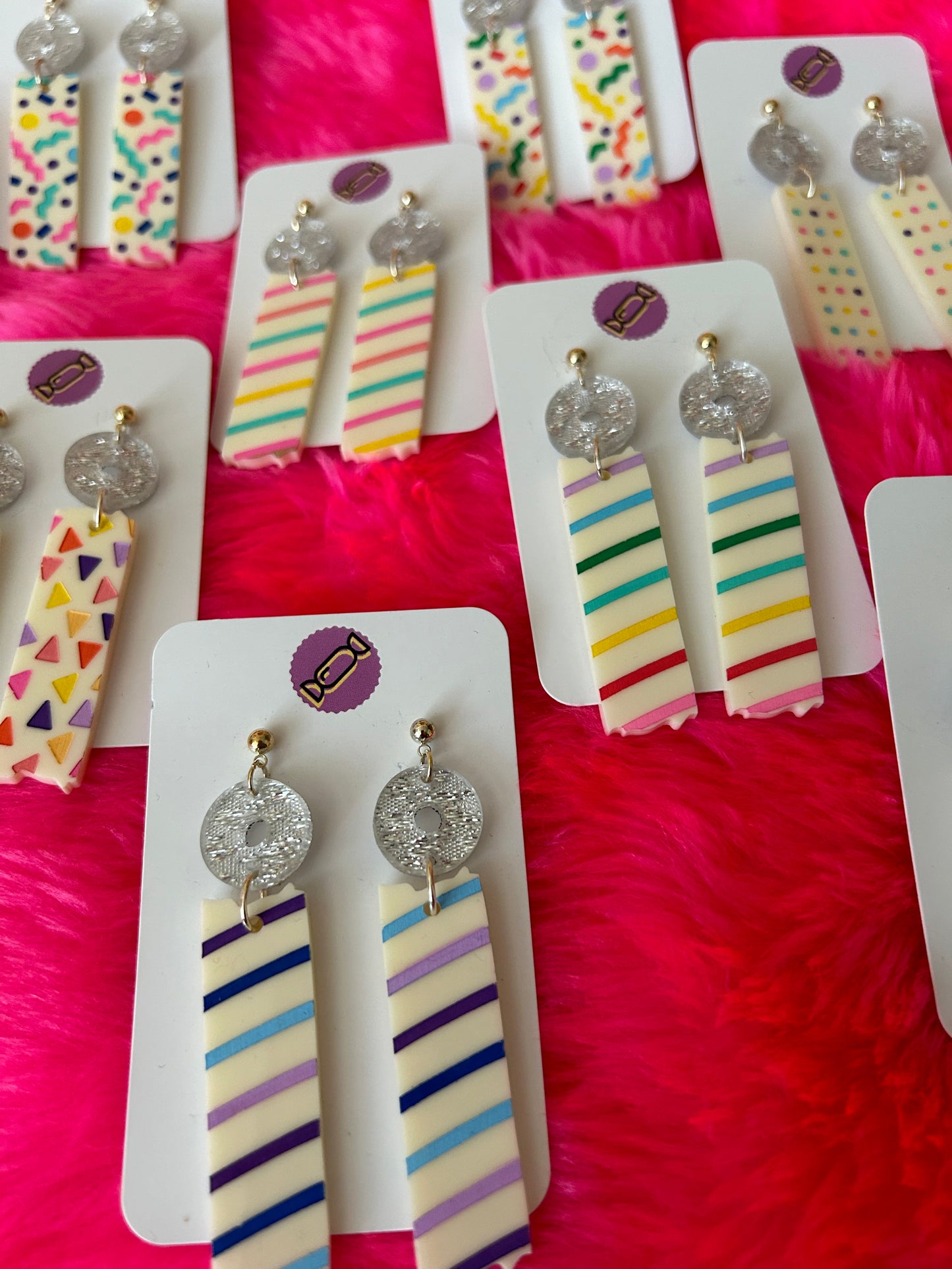 Washi Tape Acrylic Earrings