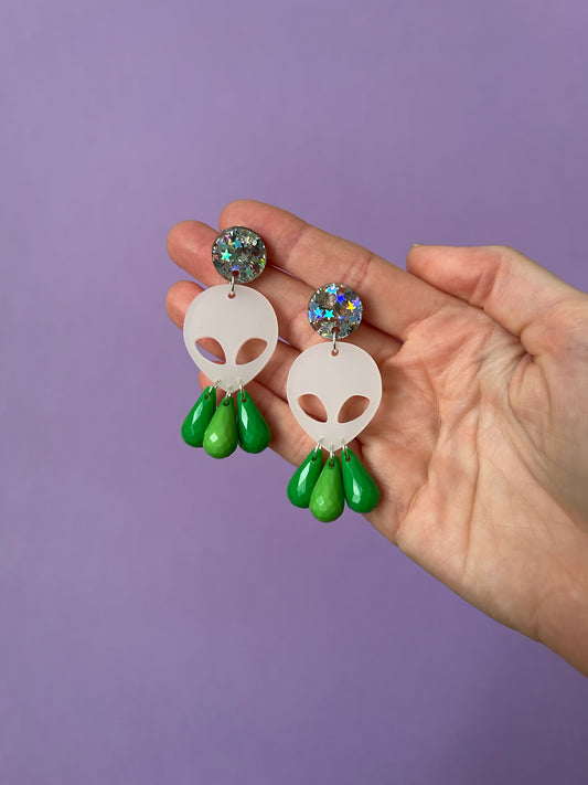 Alien Acrylic Earrings
