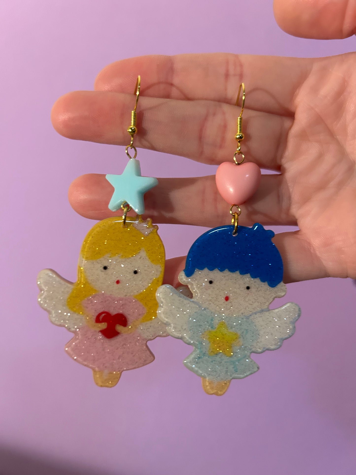 Sparkly Fairy Acetate Earrings