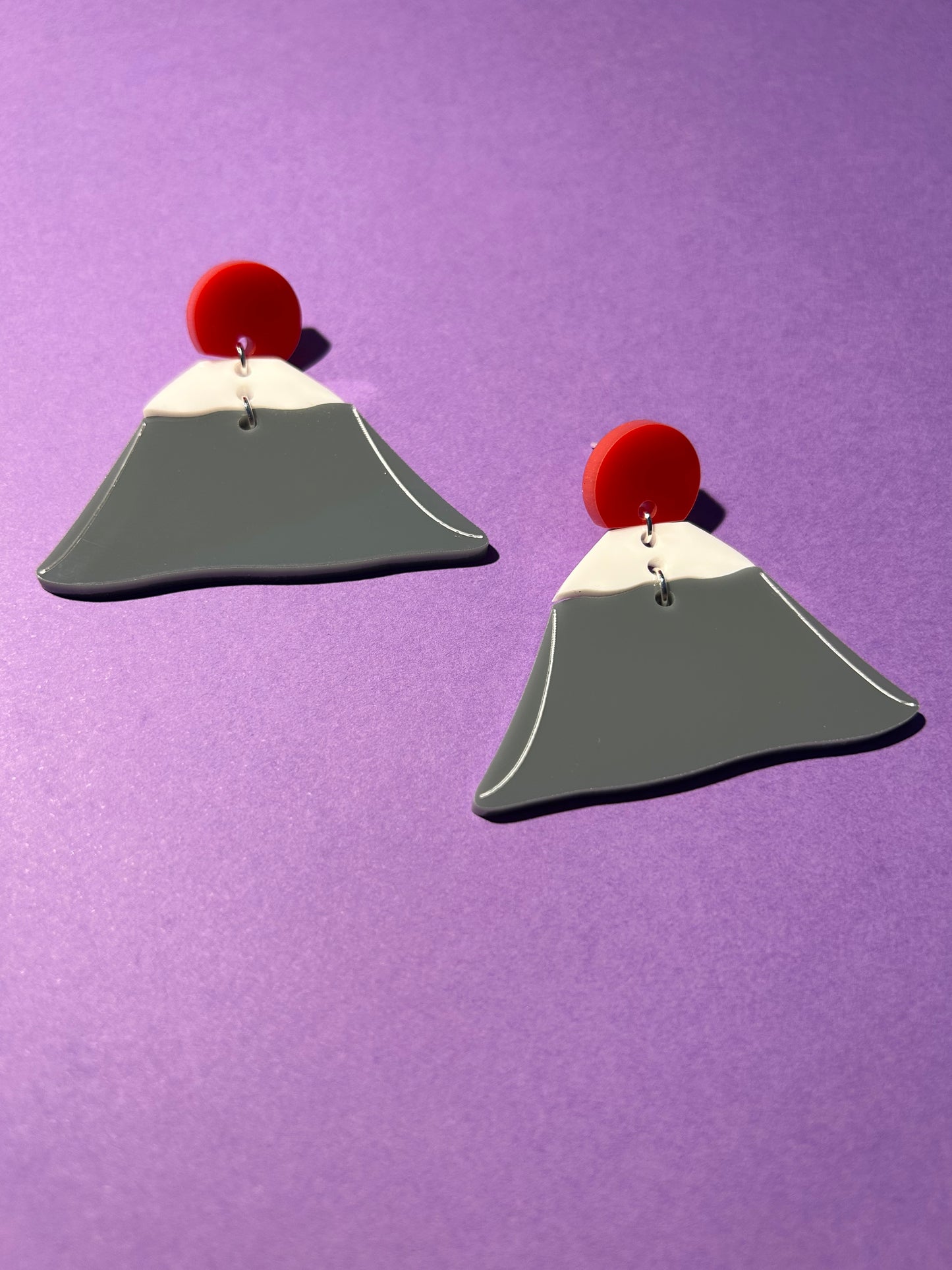 Mount Fuji Acrylic Earrings