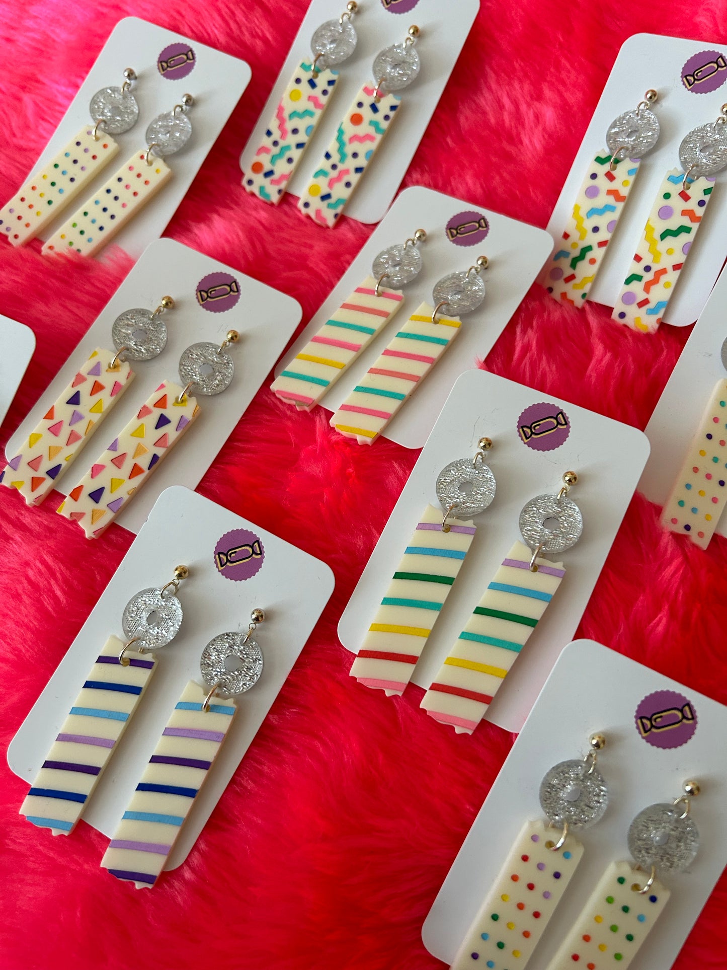 Washi Tape Acrylic Earrings