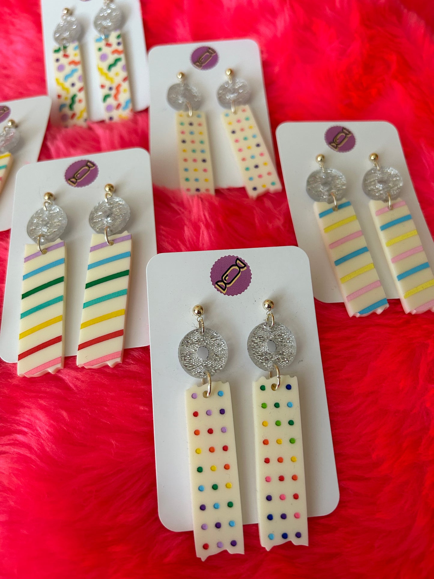 Washi Tape Acrylic Earrings