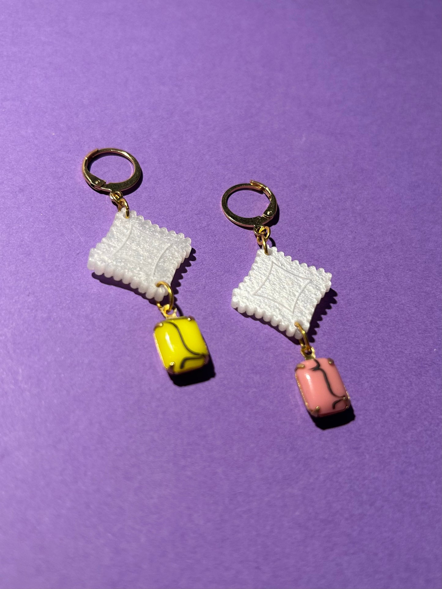 Fondant Fancy Acrylic Earrings