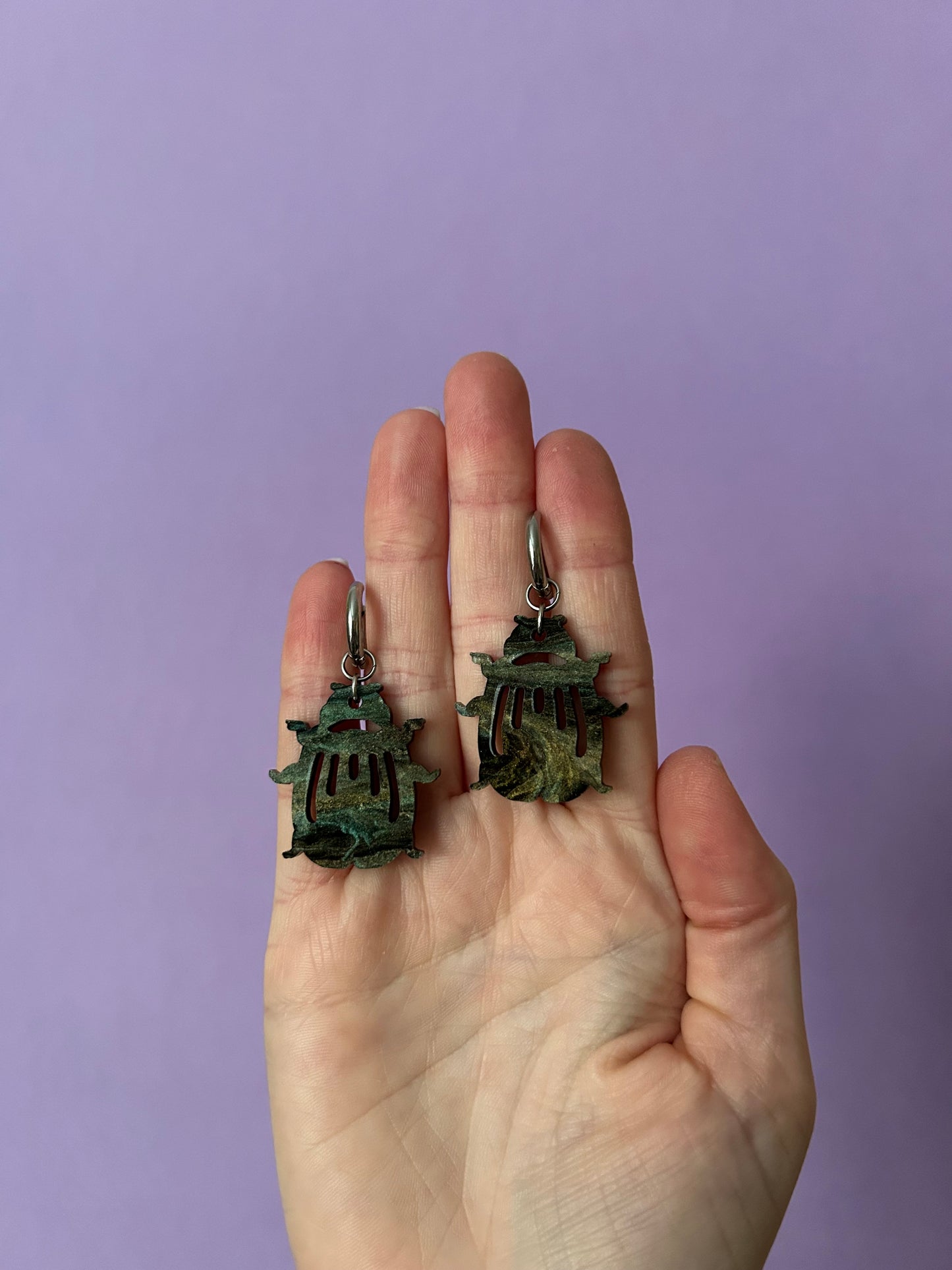 Halloween Charm Hoop Earrings