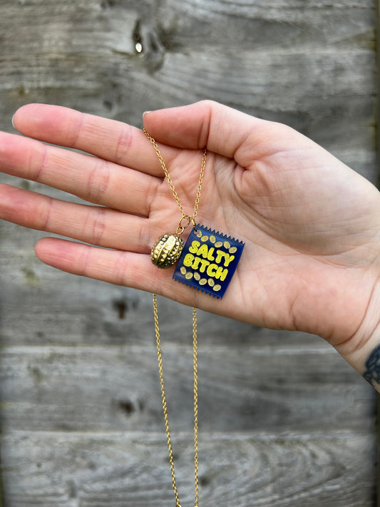 Salty B*tch Acrylic Necklace