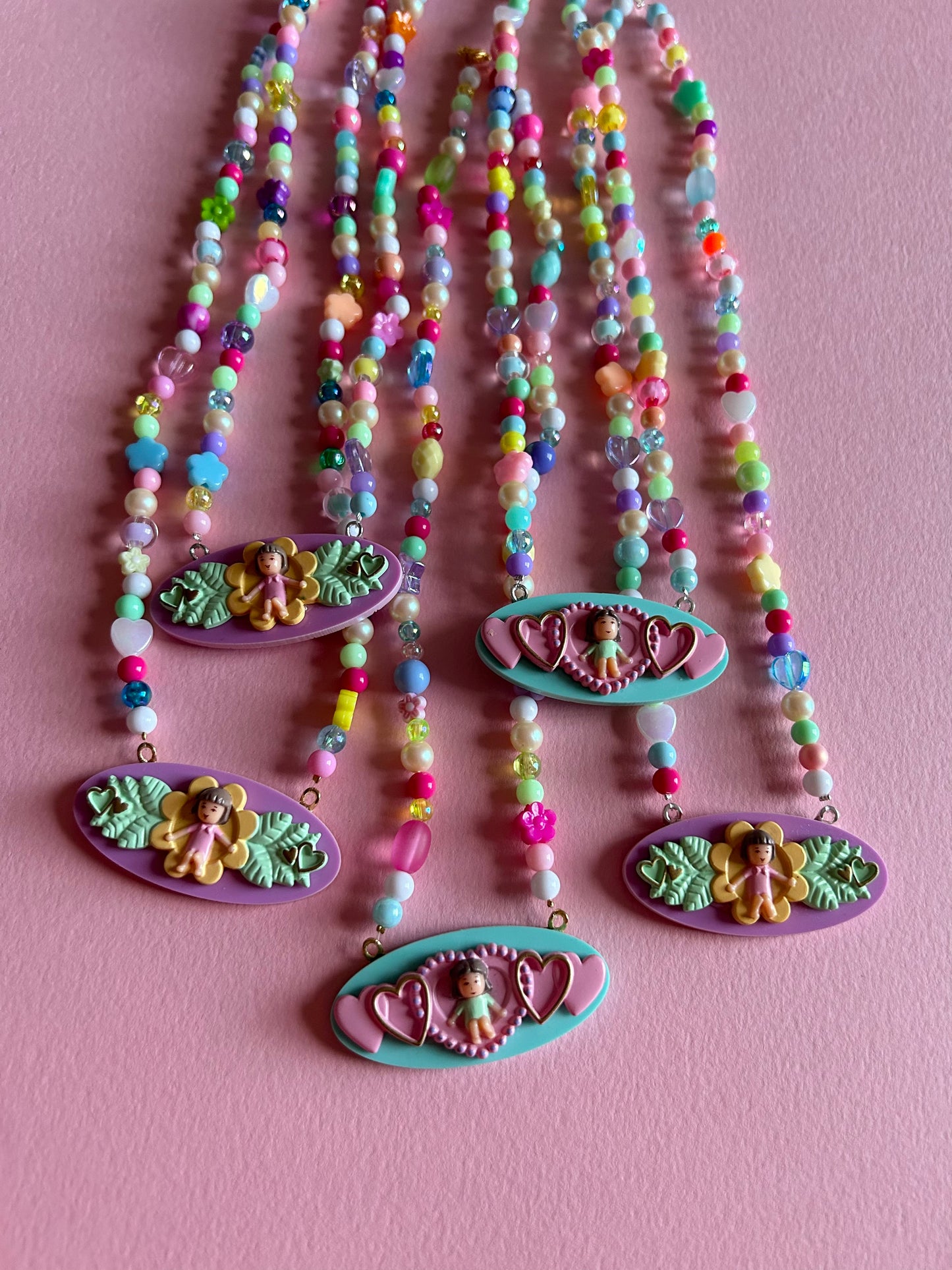 Polly Pocket Girly Beaded Necklaces