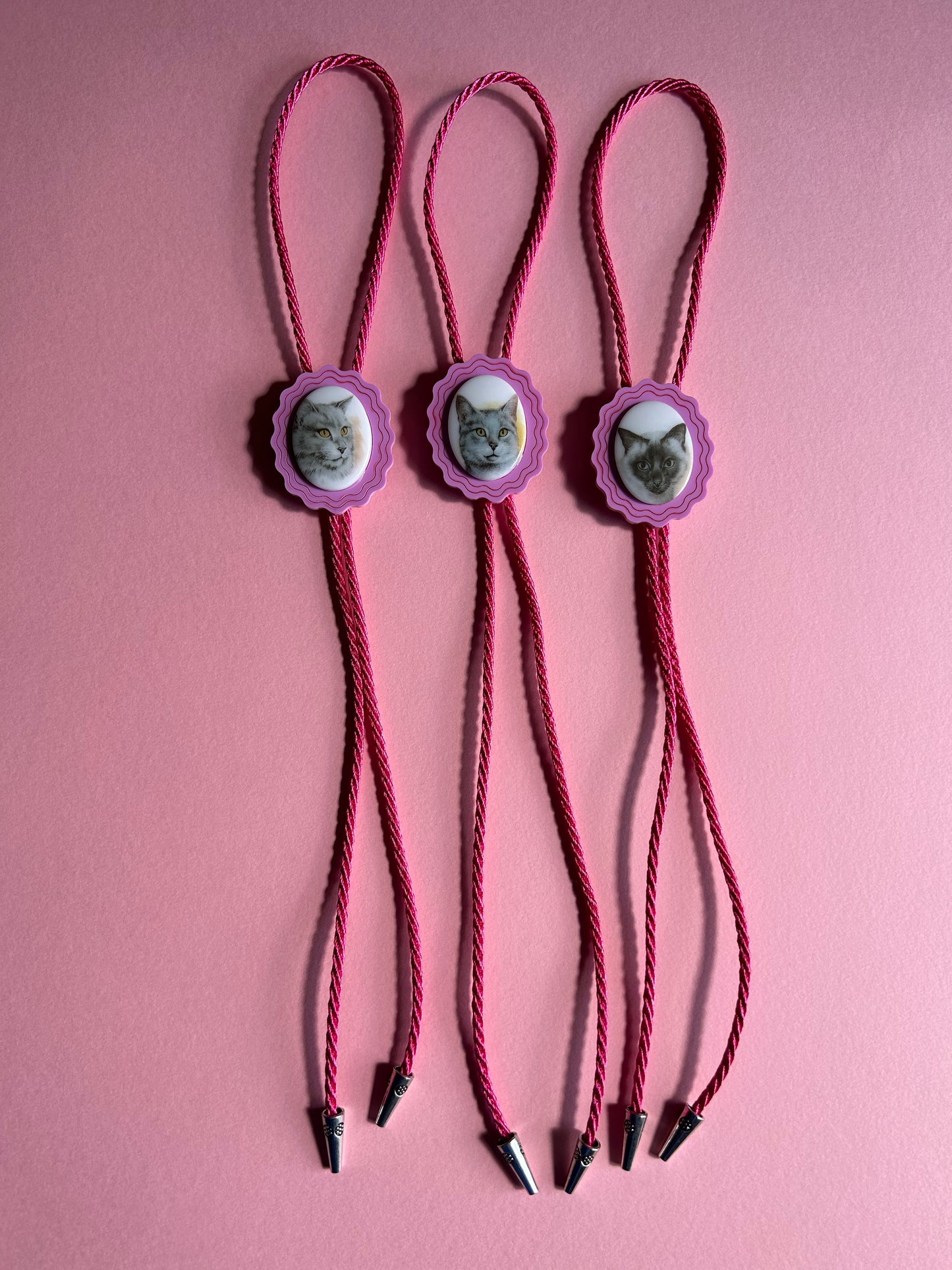 Pink Acrylic Bolo Ties