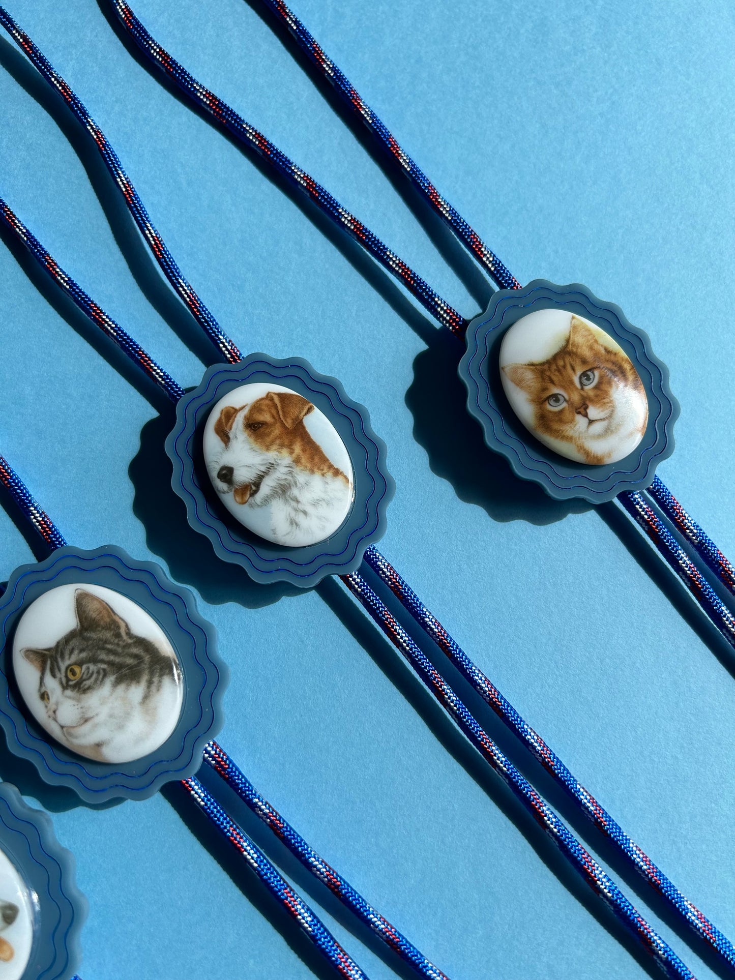 Denim Blue AcrylicBolo Ties