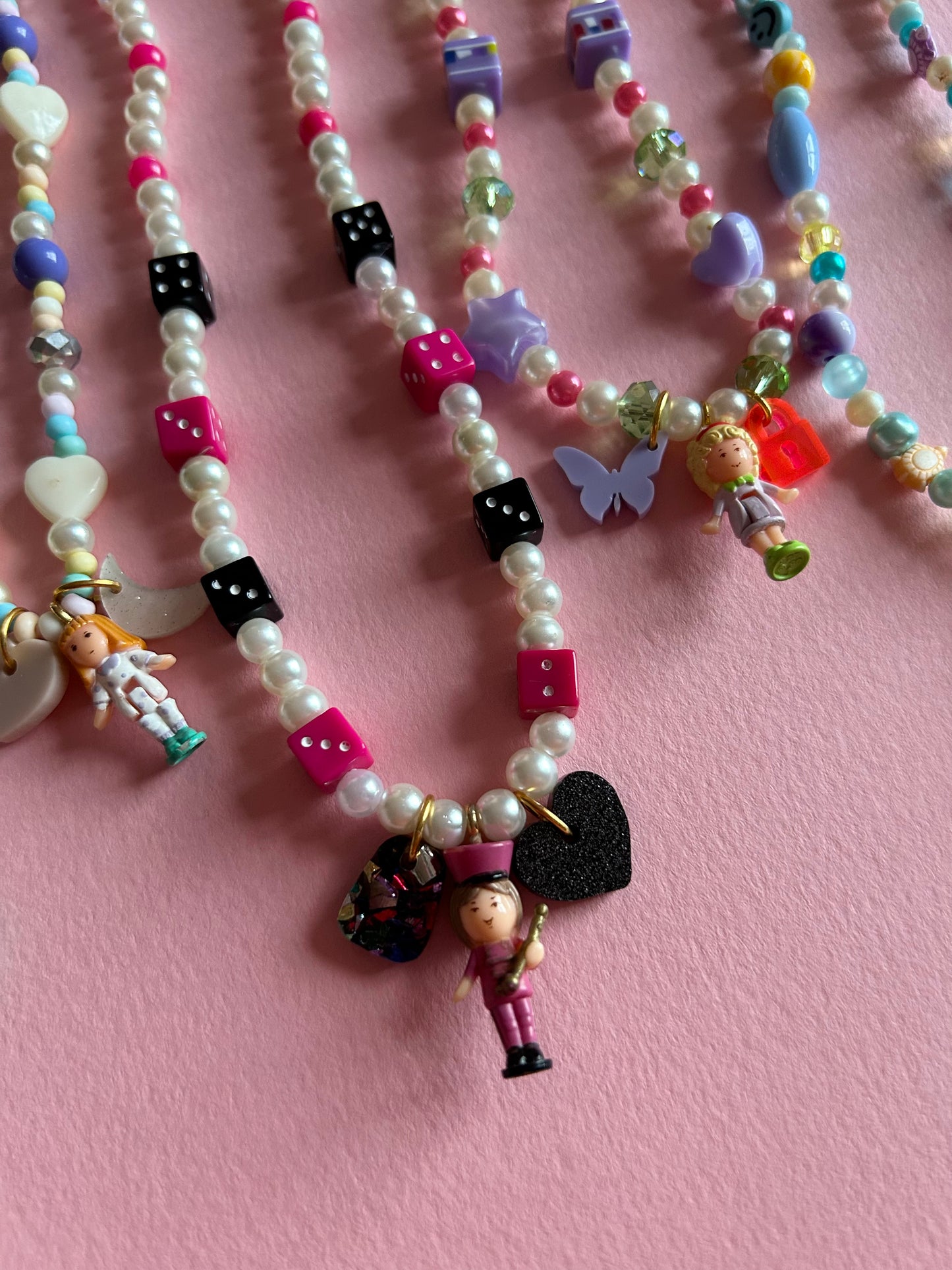 Polly Pocket Charm Beaded Necklaces