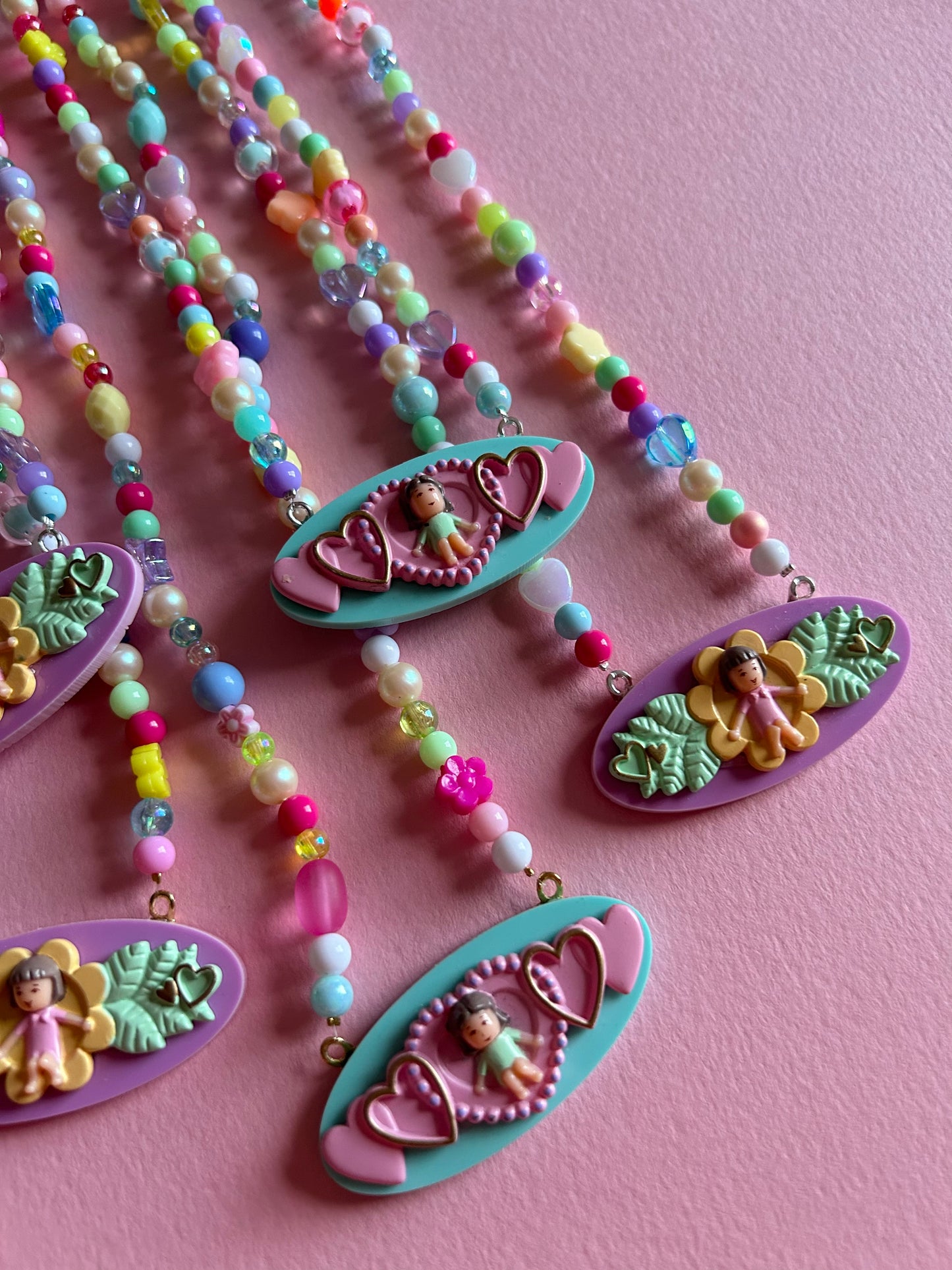 Polly Pocket Girly Beaded Necklaces