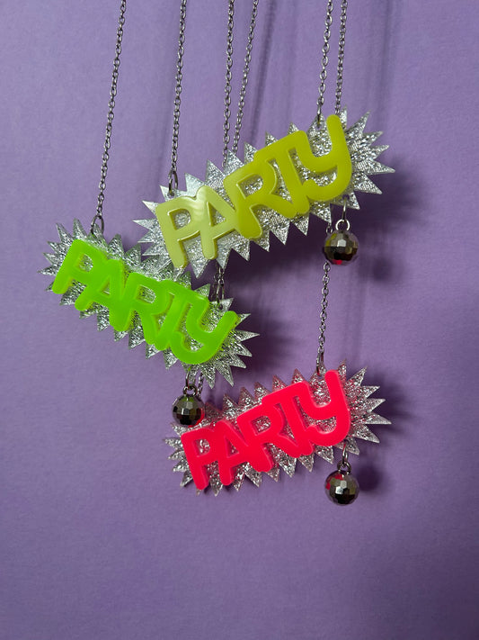 Party Time Acrylic Necklace