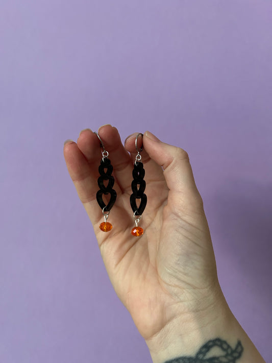 Triple Hearts Acrylic Earrings