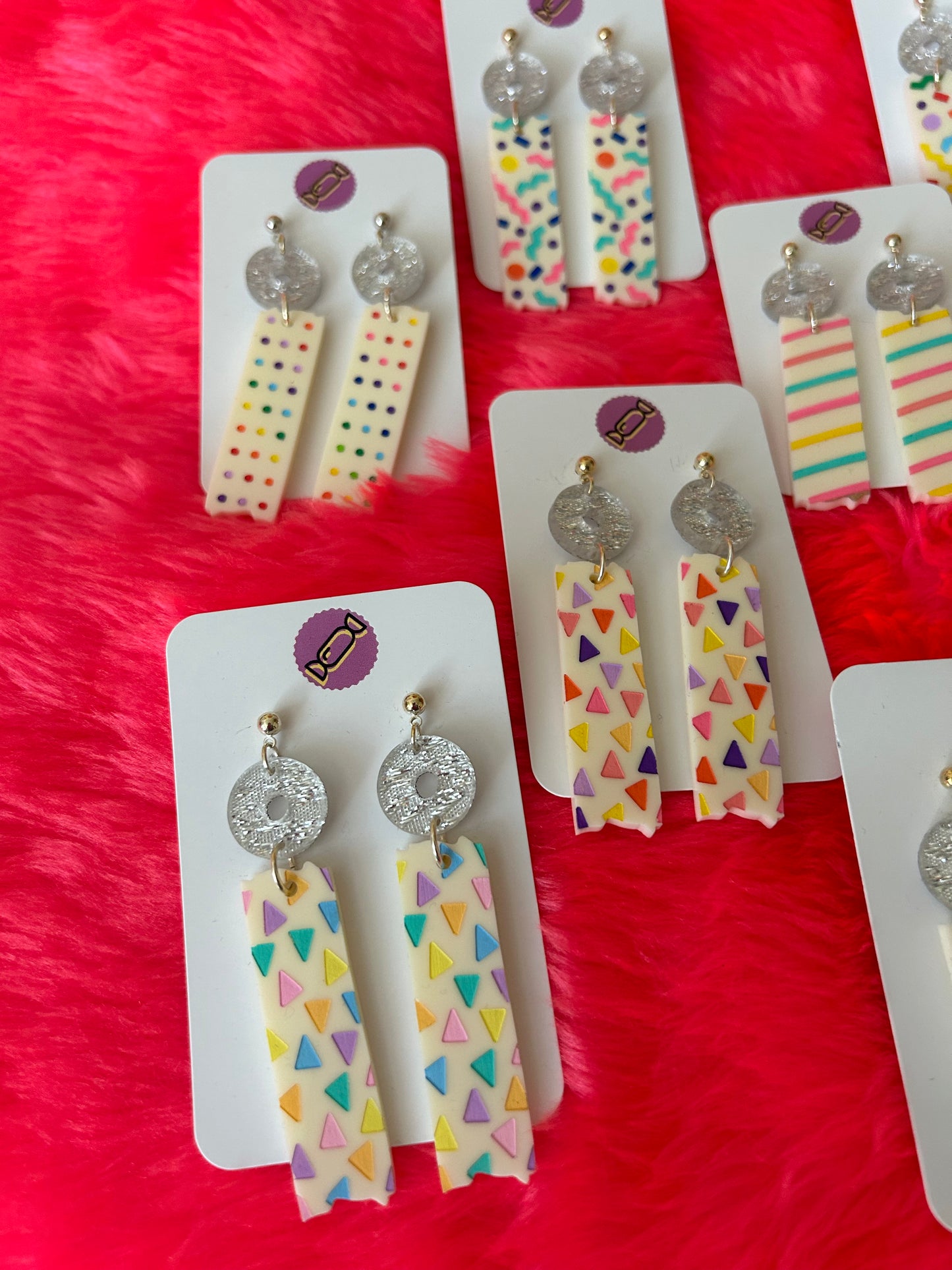 Washi Tape Acrylic Earrings