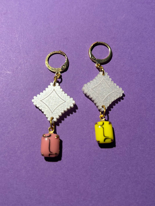 Fondant Fancy Acrylic Earrings