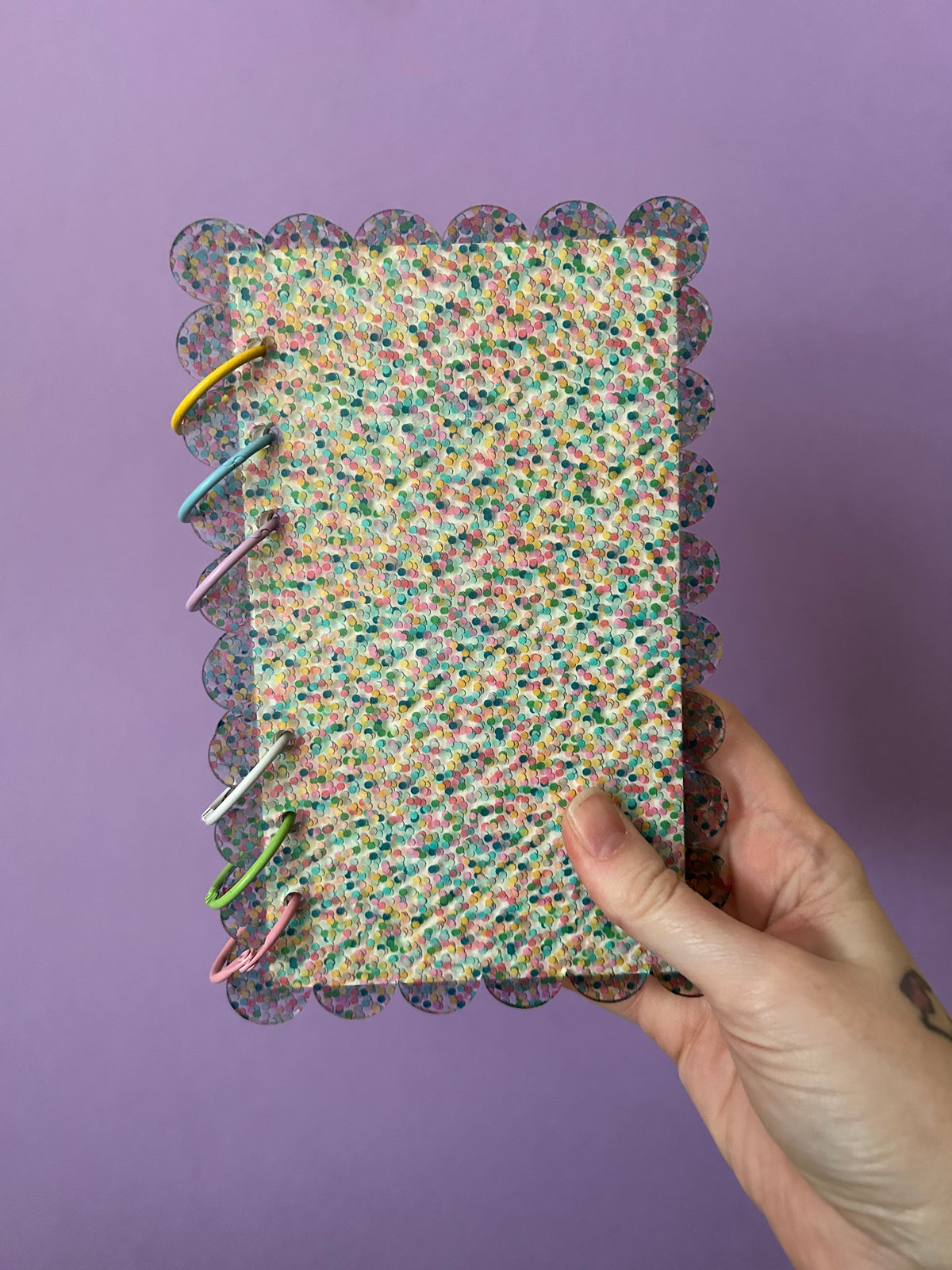 Confetti Printed Acrylic Notepad Kit