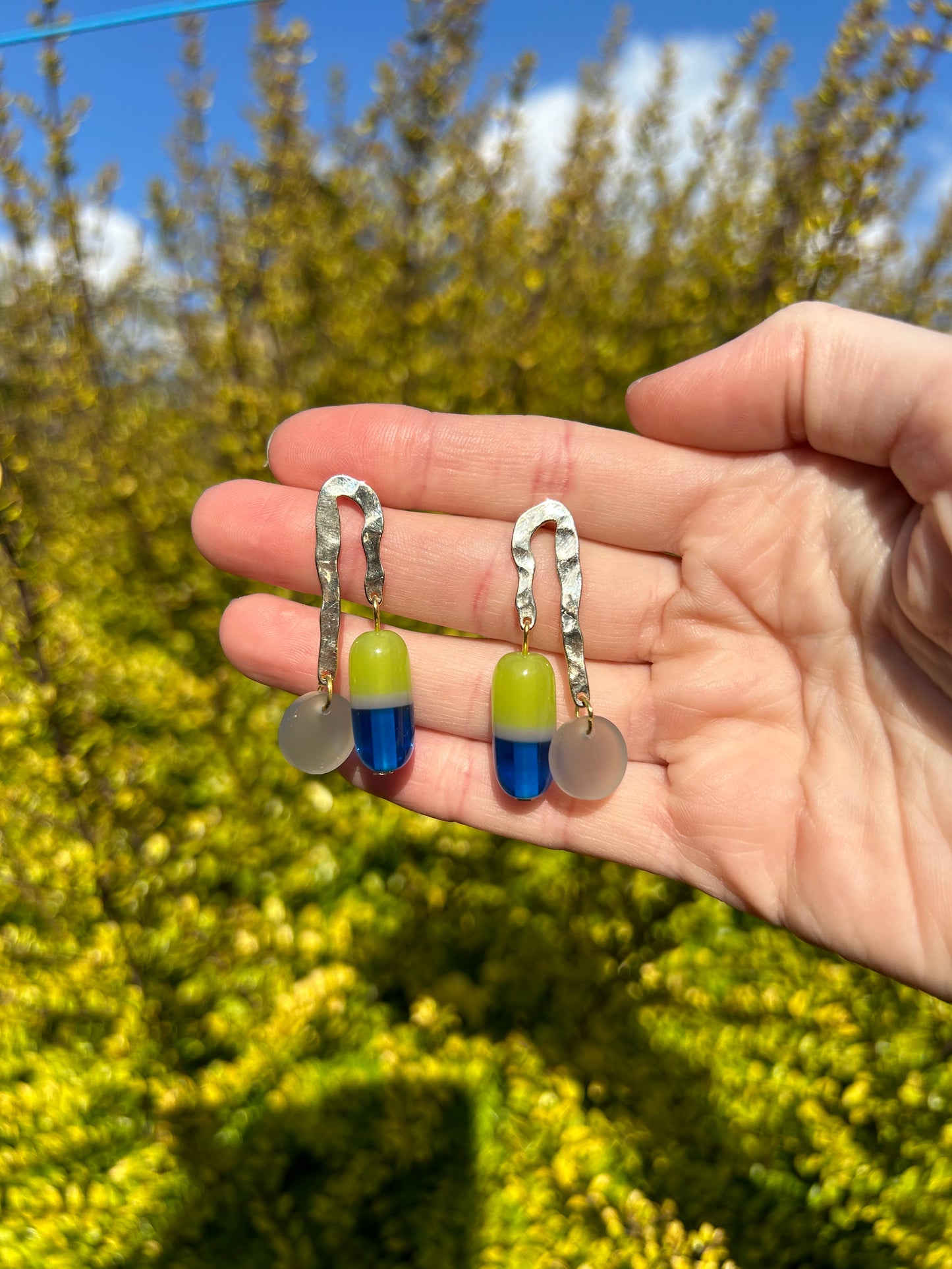 Fancy Pill Dangly Earrings