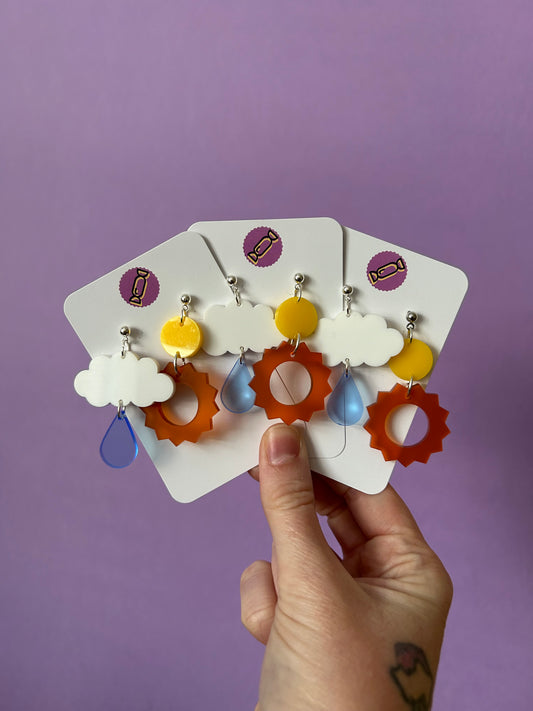 Sunshine & Rain Acrylic Earrings