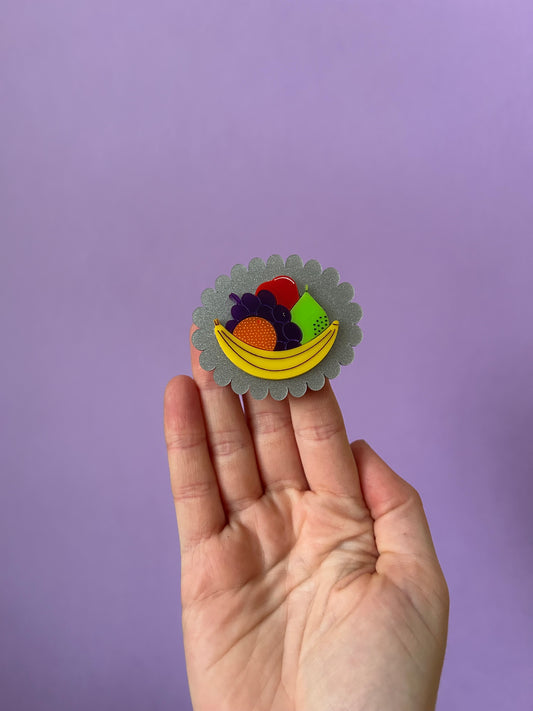 Fruit Salad Acrylic Brooch